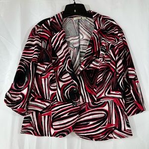 Cato multicolored Breathable Cotton Blend Two Front Button Lightweight Blazer XL